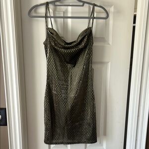 Elegant Olive Green Dress